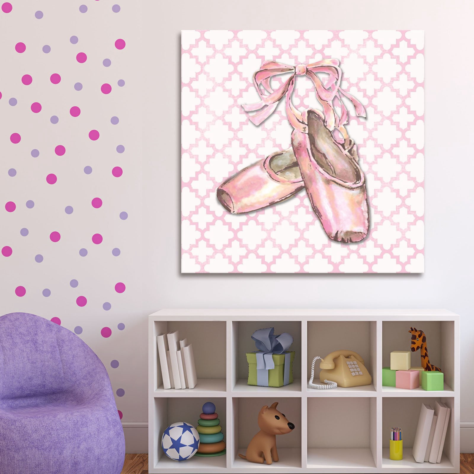 Marmont Hill "Ballet Trellis" by Reesa Qualia Painting Print on Wrapped Canvas