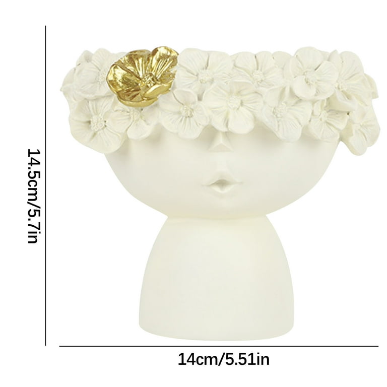 QIIBURR Flower Vase with Artificial Flowers Cute Flower Wreath