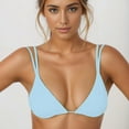 thumbnail image 4 of Cathalem Swimsuits for Women Women's Ribbed Bikini Sets Scoop Neck Cheeky Swimsuit Textured Two Piece Bathing Suit (Light Blue,XL), 4 of 9