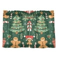 thumbnail image 7 of Yayeee Kitchen Curtains Tier Pair Light Filtering 27"x36" Rod Pocket Short Cafe Window Panel, Brown Christmas Gingerbread, 7 of 7