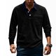thumbnail image 1 of Ceisia Men Solid Color Casual Gift Button Half Zip Lapel Long Sleeve Casual Knit Top, 1 of 9