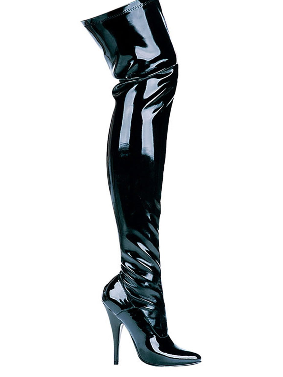 thigh high stretch boots