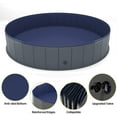 thumbnail image 3 of Niubya 80 x 12 Inches Foldable Dog Swimming Pool, Portable Bath Tub for Pets Indoor and Outdoor(Grey), 3 of 7