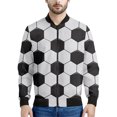 thumbnail image 3 of Chaqueta de fútbol con cremallera de moda para hombres y niños, sudadera con capucha de fútbol con estampado 3D, chaquetas de calle de gran tamaño geniales para deportes, abrigos, 3 of 4