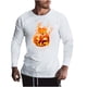 thumbnail image 1 of Blusa informal de manga larga con cuello redondo y estampado de calavera para hombre Pompotops  oipoqjl1766, 1 of 8