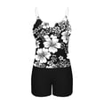 thumbnail image 3 of Plus Size Two Piece Swimsuit, Women's Tankini with Chest Padding, Casual Swim Cover Up, High Waisted Bikini Set, for Beach and Pool, 3 of 6