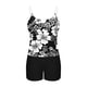 thumbnail image 5 of Traje de baño tankini de dos piezas para mujer, informal, de gran tamaño, de color liso, con parte superior dividida y acolchado en el pecho. Traje de baño tankini para mujer. Traje de baño de dos pie, 5 of 6