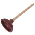 thumbnail image 4 of Potente émbolo de baño con mango de madera, émbolo de inodoro portátil, émbolo resistente, 4 of 7