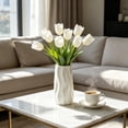 thumbnail image 4 of Modern Decorative Vase, 9-Inch Imitation Ceramic Plastic Pot for Living Room and Desktop Floral Arrangement, 4 of 6