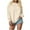 Khaki, variant on Fall Fashion Crewneck Sweatshirt Long Sleeve Loose Fit Pullover Tops Drop Shoulder Sweatshirts for Women (Brown, L)