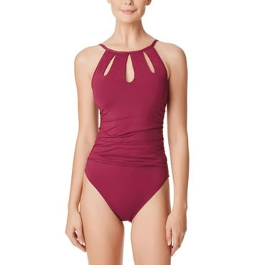 Bleu Rod Beattie POMEGRANATE Get the Look One-Piece Swimsuit, US 6