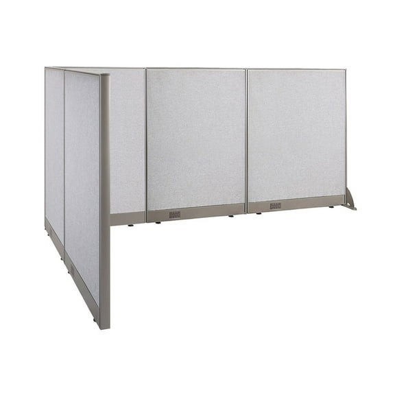 GOF L-shaped Freestanding Office Partition, Room Divider, Privacy Screen, Workstation Cubicle (66”D x 102”W x 48”H)