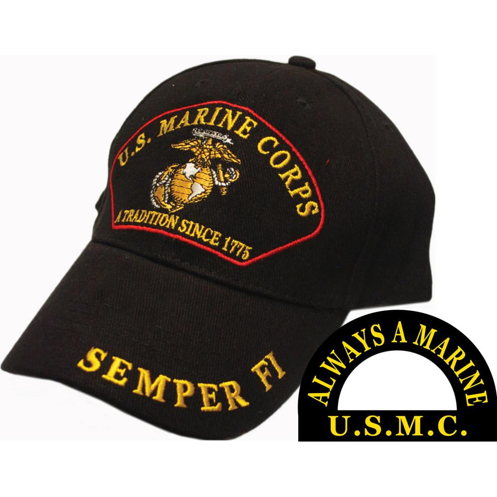 U.S. Marine Corps A Tradition Since 1775 Semper Fi Hat Black - Walmart.com - Walmart.com