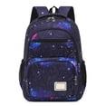 thumbnail image 7 of UJNDER Stylish Space Themed Casual Backpack with Starry Print and Laptop Compartment Lightweight Daypack for Students Everyday Use,Dark Blue,Mid, 7 of 7