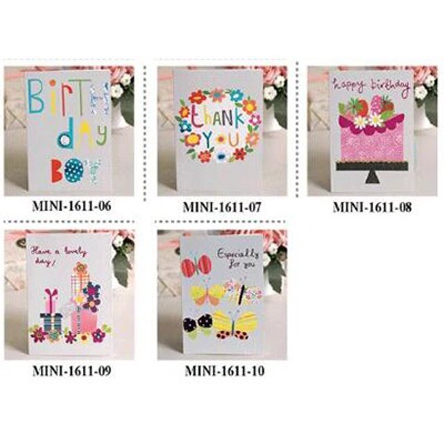 5 tarjetas de cumpleaños de piezas, globos brillantes, regalo de flor/pastel de cumpleaños, tarjeta de felicitación de cumpleaños para niños, amigos