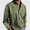 Army Green, variant on Men's Solid Long Sleeve Button Down Shirt, Regular Fit Casual Dress Shirts, Wrinkle-Resistant Fall Spring Tops with Pocket