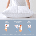 thumbnail image 5 of UNIKOME Down Feather Pillows for Bed 20 x 30 Inches Queen Size Set of 2, Medium Firm Luxury Cooling Hotel Collection Feather Down Pillows for Back, Stomach or Side Sleepers, 5 of 12