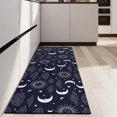 thumbnail image 4 of Dark Blue Sun Moon Cloud Pattern Kitchen Rug Mat,Kitchen Runner Rugs Non Skid Washable,Decorative Kitchen Floor Mats for Kitchen,Sink,Laundry,17"X47", 4 of 5