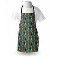 thumbnail image 3 of Modern Apron Geometrical Sketchy Abstract Image with Colorful Circles on Jade Green Backdrop, Unisex Kitchen Bib Apron with Adjustable Neck for Cooking Baking Gardening, Multicolor, by Ambesonne, 3 of 3