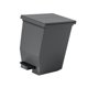thumbnail image 4 of Cubo de basura con pedal, soporte para cubo de basura, papelera de gran capacidad, doble. Gris oscuro, 4 of 9