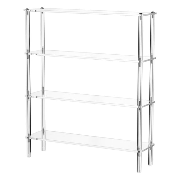 iDecoMart Acrylic Display Risers, 4 Tiers Clear Stand for Cupcake