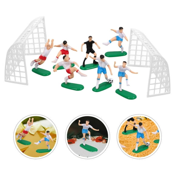 TABLZONE Multi-Color ABS Soccer Cake Toppers Unique Party Decorations for Birthday Cakes and Sports Events