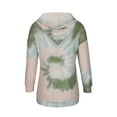 thumbnail image 5 of IROINNID Hoodie for Women Plus Size Tie-Dye Printed Fall Pullover Long Sleeve Casual Drawstring Hoodie,Khaki, 5 of 5