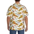 thumbnail image 3 of Gukieu Pizza Slices Print Men's Short-sleeved Shirts, Button-down Pocket Shirts, T-shirts, Beach Vacation Travel Summer Clothing-X-Large, 3 of 5