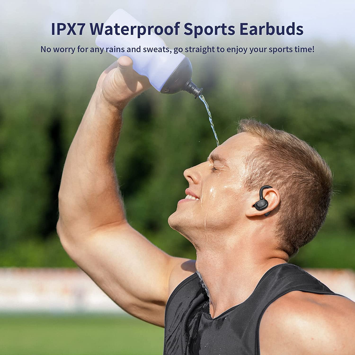 Wireless Bluetooth Ear-hook TWS Earphones Bluetooth Earbuds for Google Pixel 9/Pro/Pro XL/9a Phones - Over the Ear Headphones True Stereo Charging Case Hands-free Mic Headset