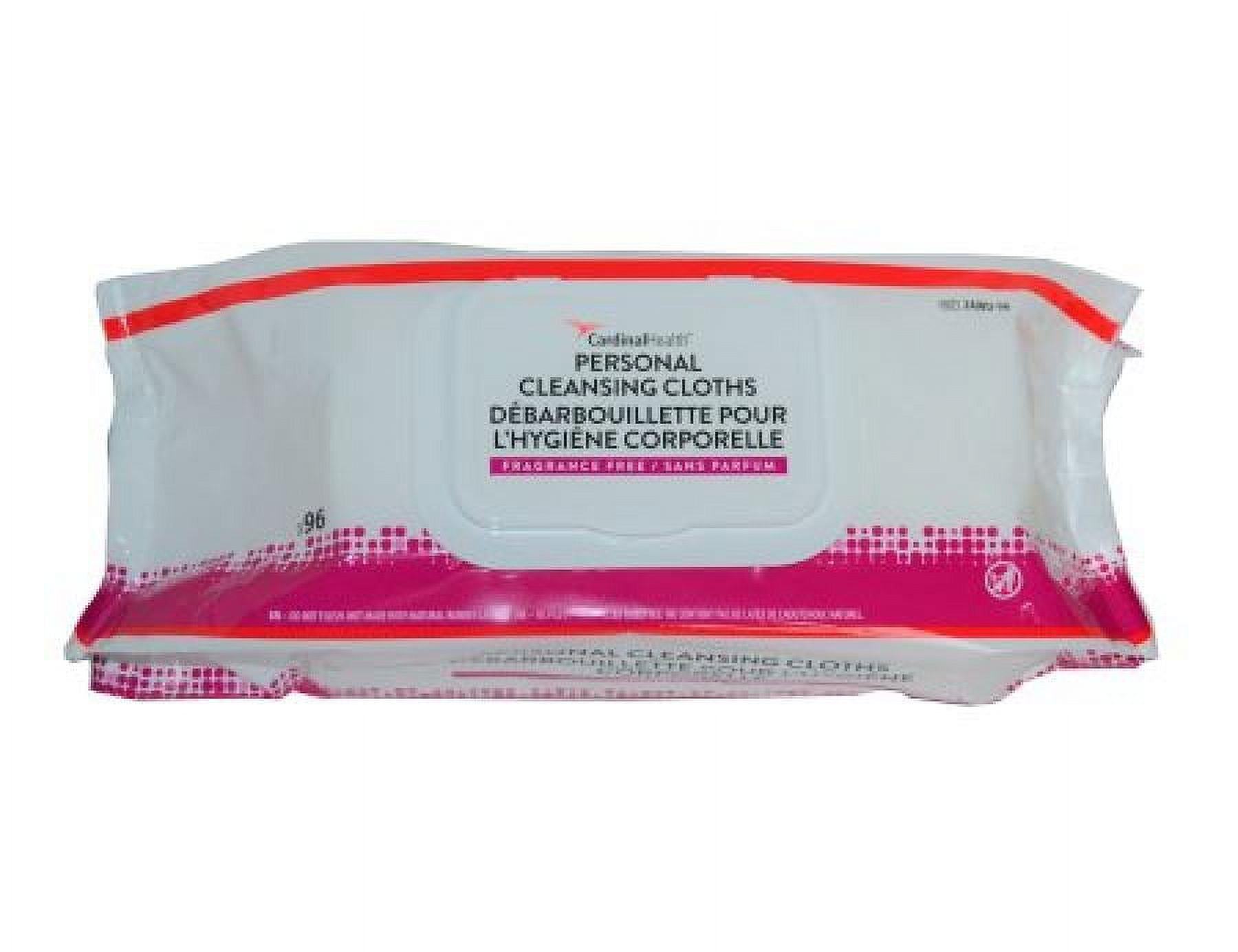 Cardinal Health Personal Cleansing Cloth - 9 Inches x 13 Inches, Soft Pack, Pre-Moistened, Unscented, 576 Count