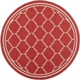 thumbnail image 1 of Safavieh Courtyard Tapis Rouge Intérieur Extérieur - Rond 6 Pieds7 Pouces, 1 of 1