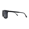 thumbnail image 4 of Mens No Glare Polarized Flat Top Horn Rim Rectangle Sunglasses Matte Black, 4 of 4