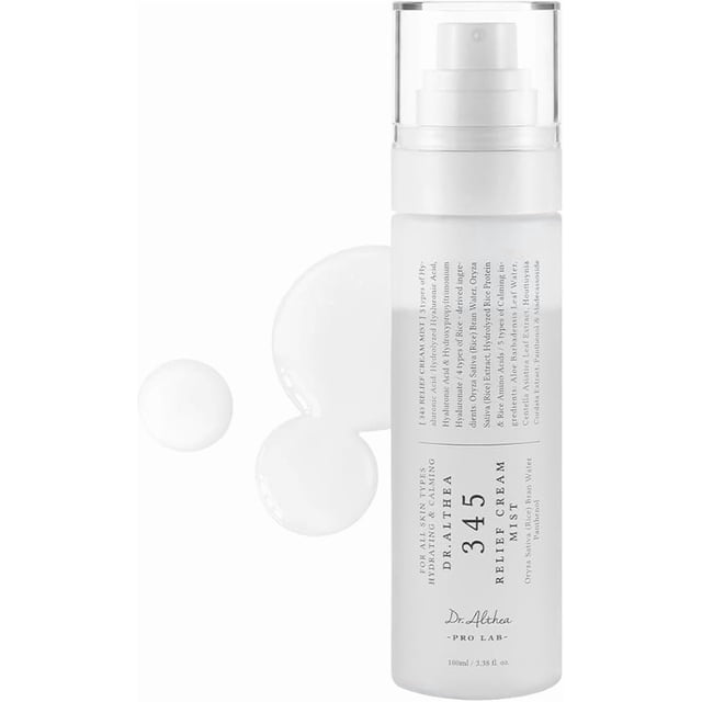 345 Crema en Niebla Calmante Hidratante 100ml, Spray Facial para Todo Tipo de Piel