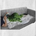 thumbnail image 6 of Hair Salon Soft Flannel Fleece Throw Blanket, Silhouette of a Young Lady with Tree Bushes Watercolor Hair, Cozy Plush for Indoor and Outdoor Use, 50" x 70", Fern Green Lime Green, by Ambesonne, 6 of 6