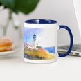 thumbnail image 3 of CafePress - Cape Cod Light Print Stainless Steel Travel Mugs - 11 oz Ceramic Mug - Novelty Coffee Tea Cup, 3 of 4