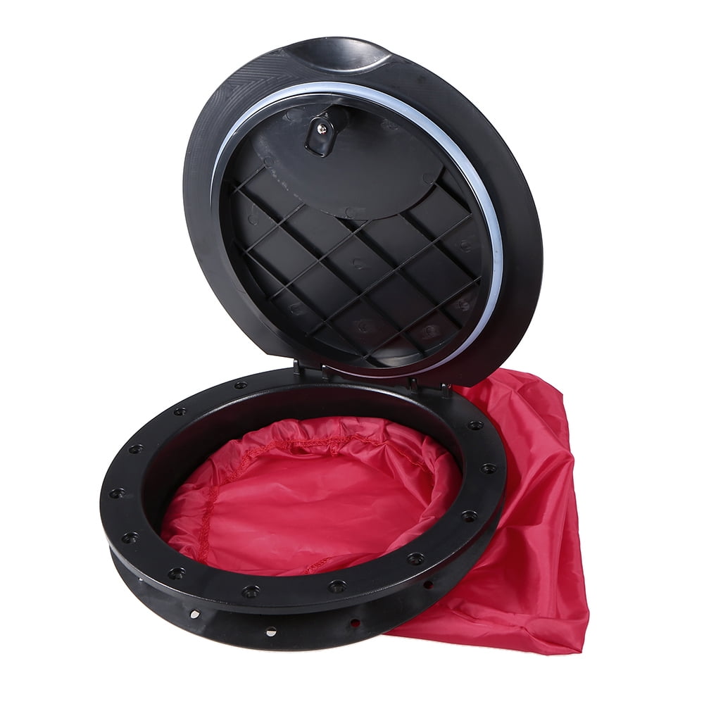 Deck Plate,Lightweight Marine Cover Deck Plate,Black Circular Non Slip Inspection Hatch,with Storage Bag Kit,for Outdoor Installations Deck Plate,Kayak Boat Fishing Rigging