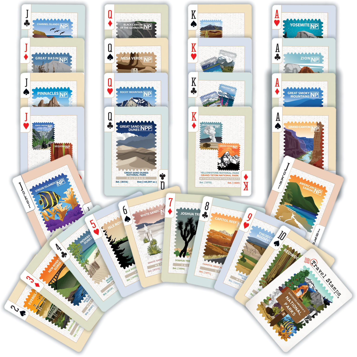 MasterPieces National Parks Travel Stamps Playing Cards photo 3