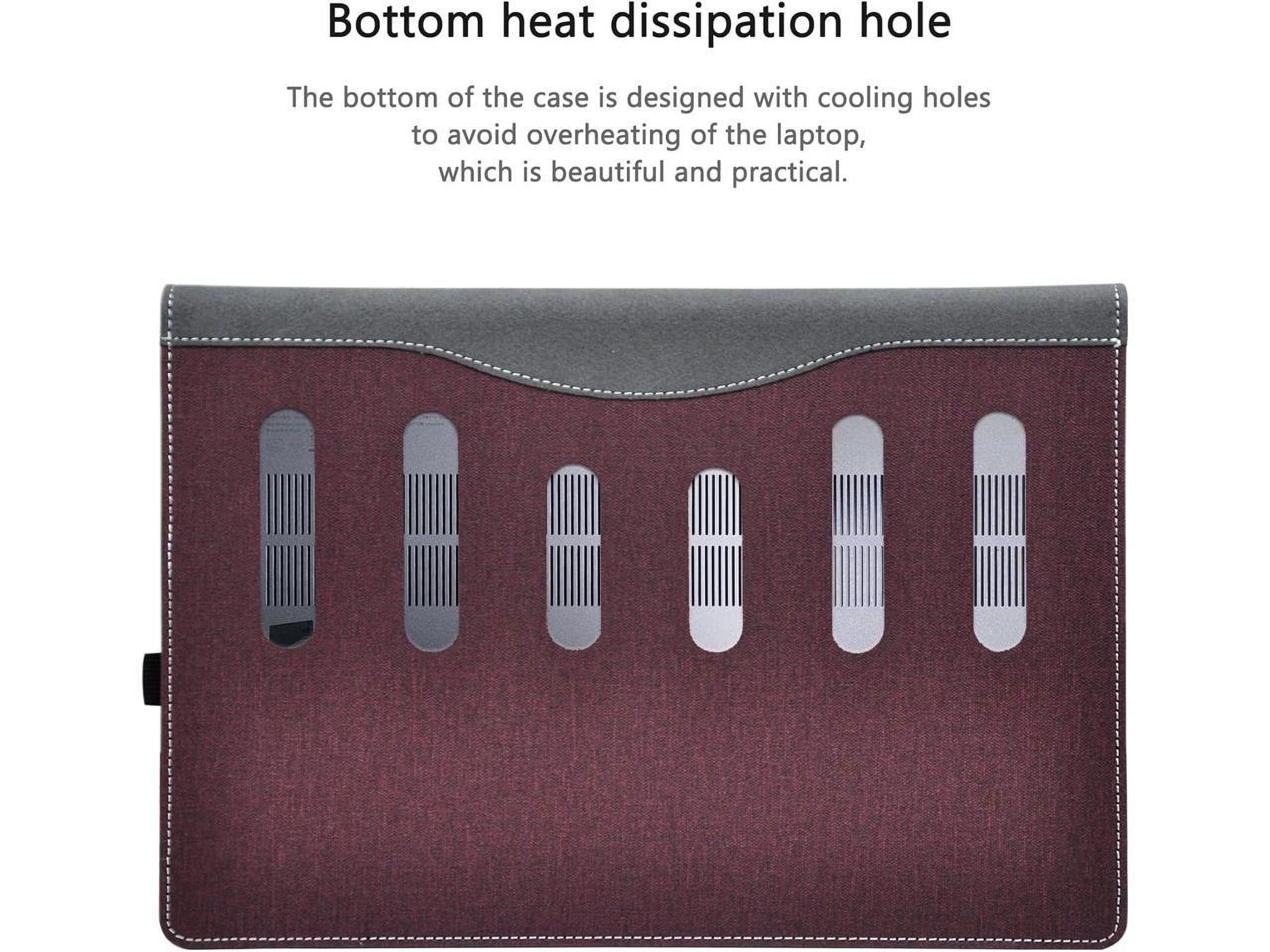 Laptop Cover Case for 15.3 inch Lenovo IdeaPad Slim 5 15IRH9 15IRU9, Detachable PU Leather Protective Sleeve Bag Accessories with Pencil Holder