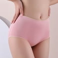 thumbnail image 4 of Diufon Menstrual Period Panties for Women Seamless Knitted Cotton Briefs Plus Size Color Block Underwear, 4 of 7