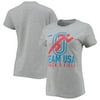 Women's Heathered Gray Team USA Track & Field Logo T-Shirt