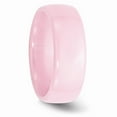 thumbnail image 4 of Pink Ceramic Ring Band Wedding Standard Domed 8mm Polished, 4 of 6