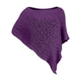 thumbnail image 6 of XUNKUSGA Cover Ups for Swimwear Women Fashion Off-The-Shoulder Openwork Crochet Poncho Tops for Women Summer Sun Protection Beach Cover Up,Purple,Free Size, 6 of 6