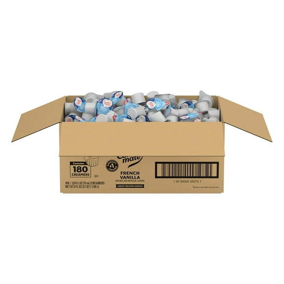 Nestle Coffee mate Liquid Creamer Singles (35070), French Vanilla, 67.5 Fl Oz, (Pack of 180)