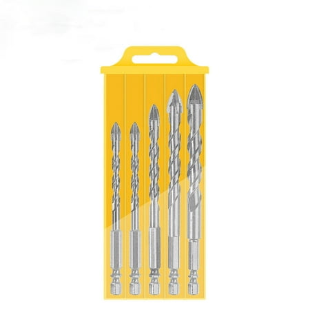 

Clearance 5pc Plastic Box Drilling Ceramic Tile Drill Bit Glass Concrete Cement Drill Multifunctional Drill Bit