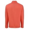 thumbnail image 3 of Men's Cutter & Buck Heather Orange Baltimore Orioles Peshastin Eco Fleece Recycled Raglan Quarter-Zip Top, 3 of 3