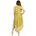 thumbnail image 2 of Sakkas Batik Flower Caftan Tank Dress / Cover Up - Avocado - One Size, 2 of 5