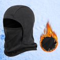 thumbnail image 2 of WTXUE Winter Hat, Balaclava Autumn Winter New Face Hat 2022 Versatile Warm Cap Round Top Simple Pullover Hat Ear Riding Hat, Bomber Hats for Unisex, Black, 2 of 3