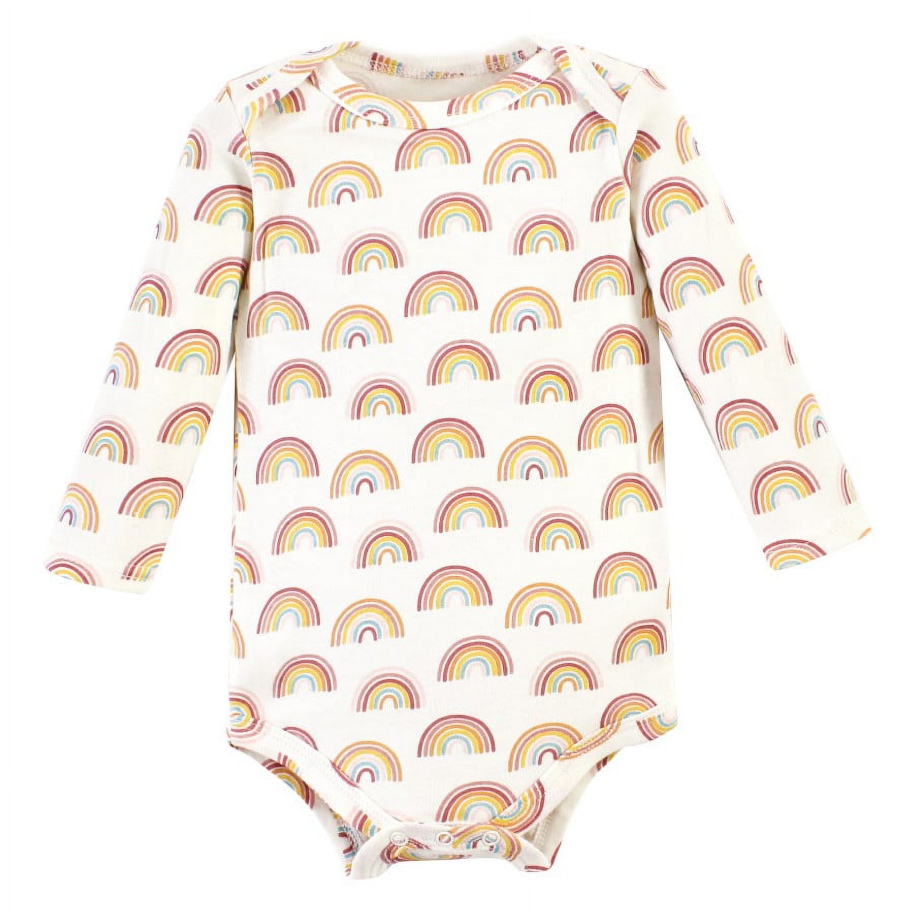 Hudson Baby Cotton Long-Sleeve Bodysuits, 3-Pack, Newborn- 24 Months