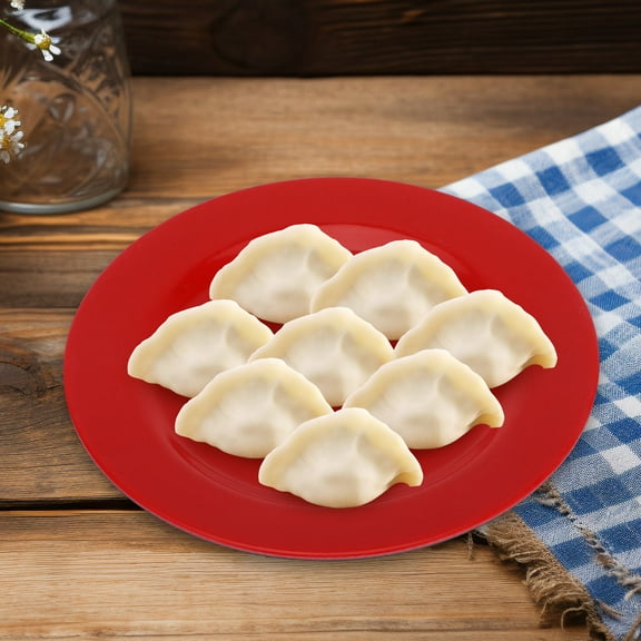 DEEPCRAFF 4Pcs Red Dinner Plate for Porcelain Appearance Family Dinners