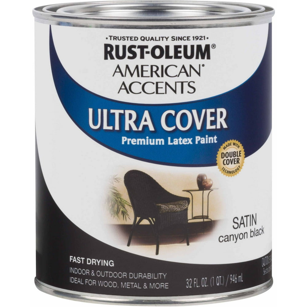 RustOleum American Accents Ultra Cover Quart, Satin Canyon Black